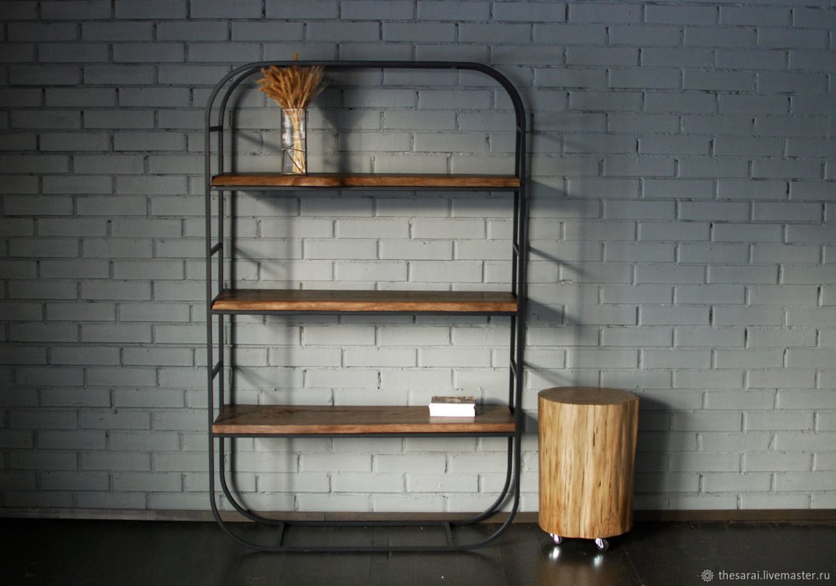 Стеллаж домик лофт