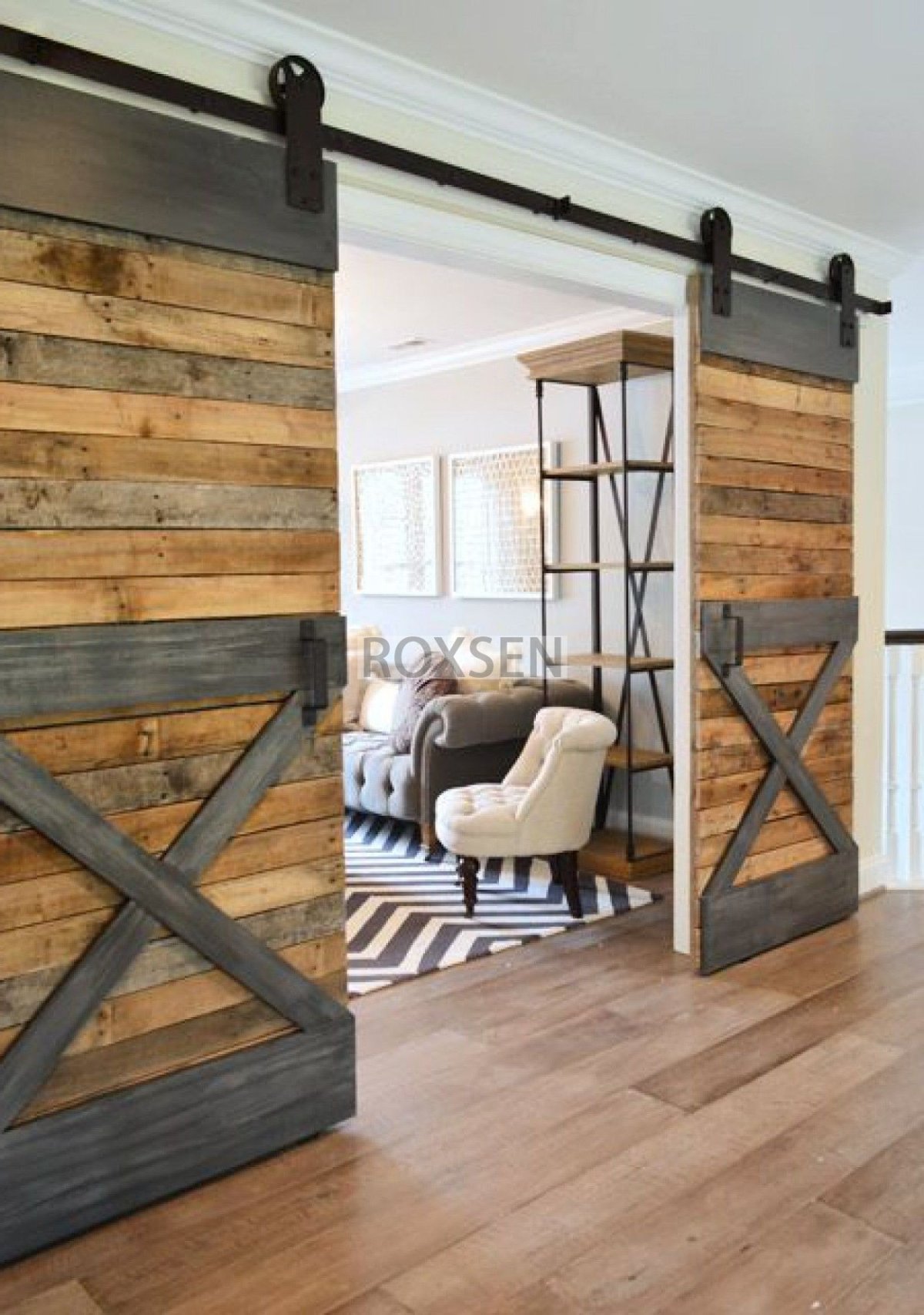 Раздвижная дверь лофт "Скандинавия 1" амбарная