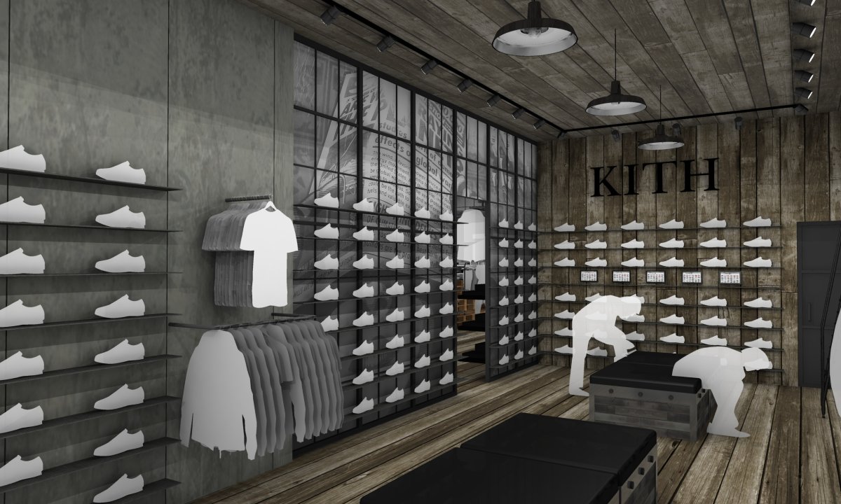 Дизайн магазина кроссовок лофт