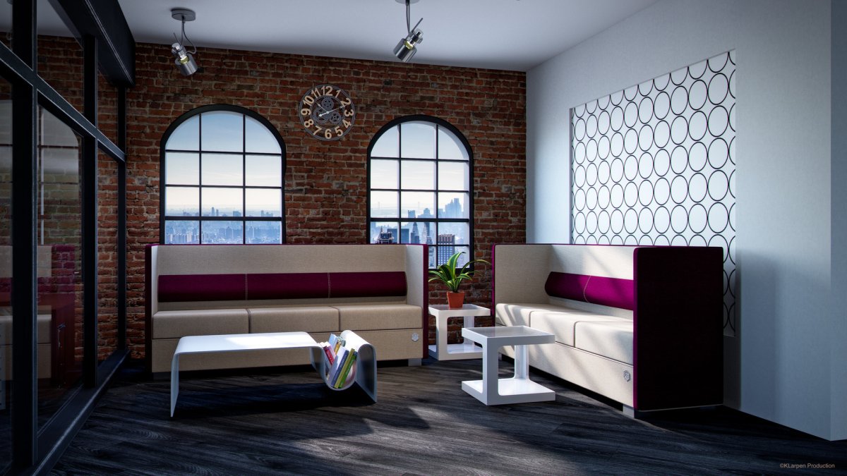 Интерьер в стиле брутализм и лофт