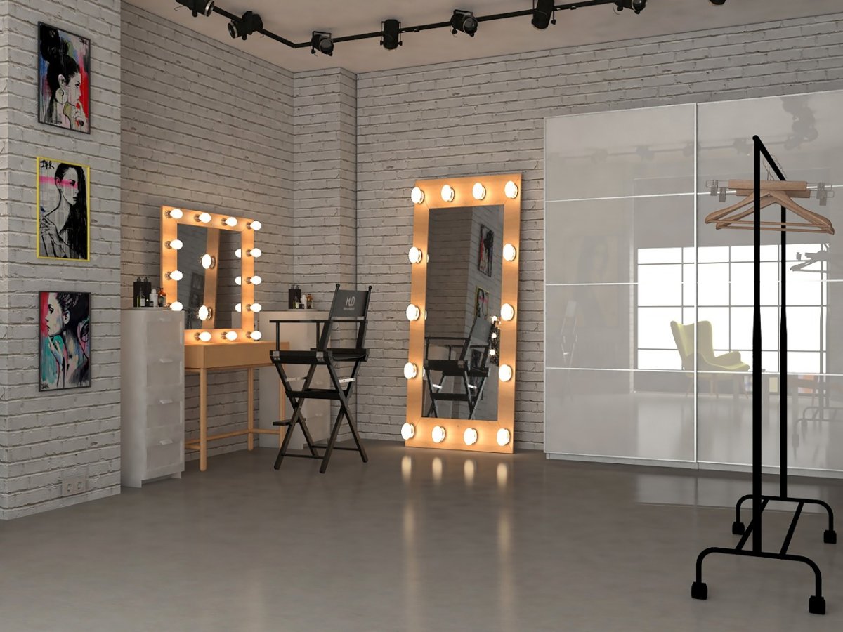 Парикмахерские зеркала в стиле лофт