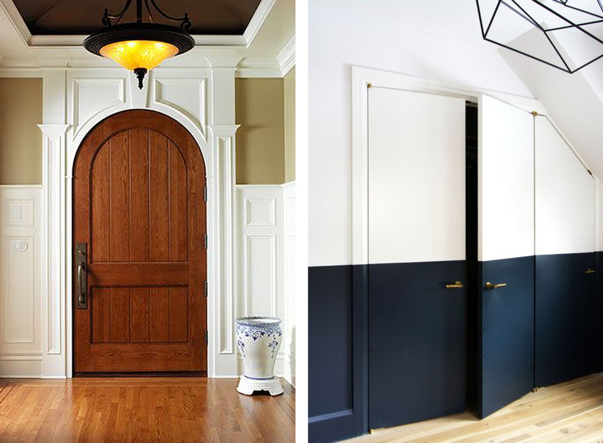 Двери серого цвета в интерьере