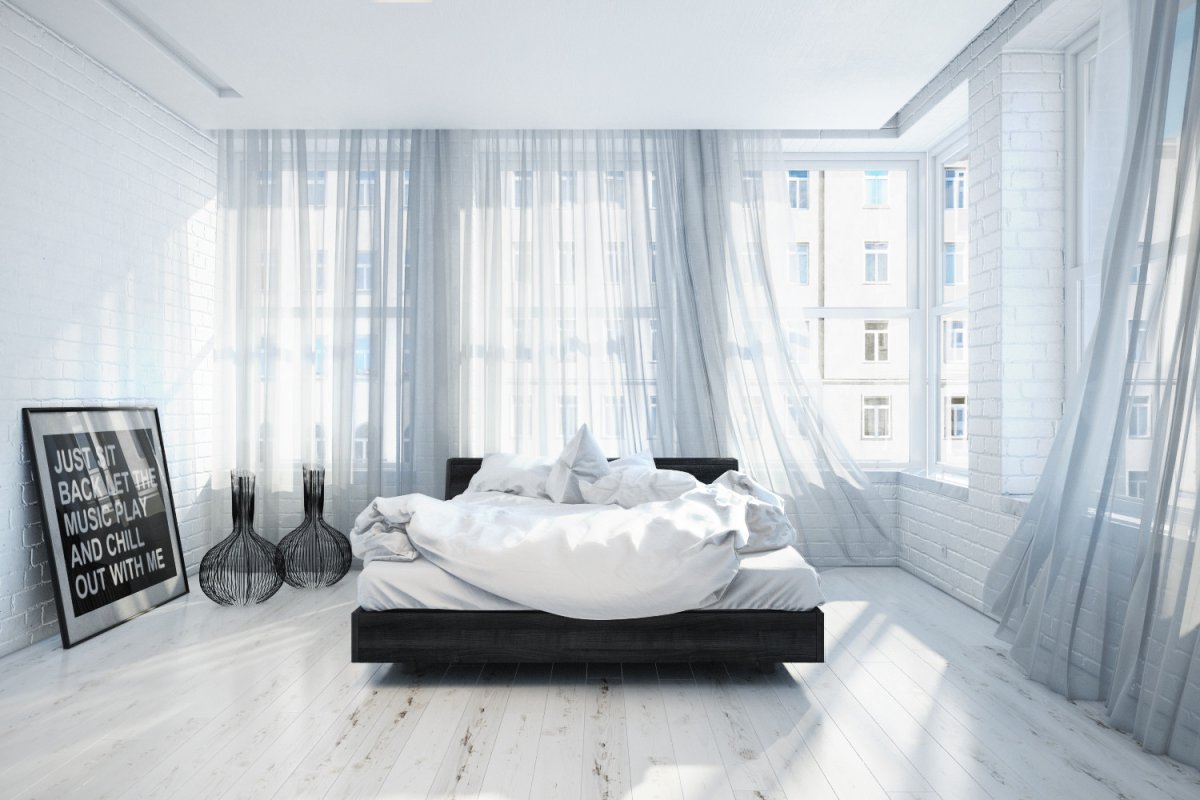 Лофт с белыми полами