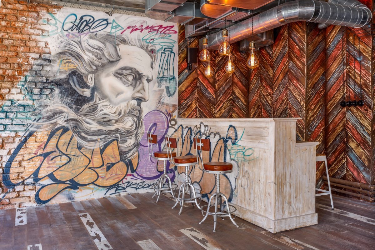 Стены в стиле лофт