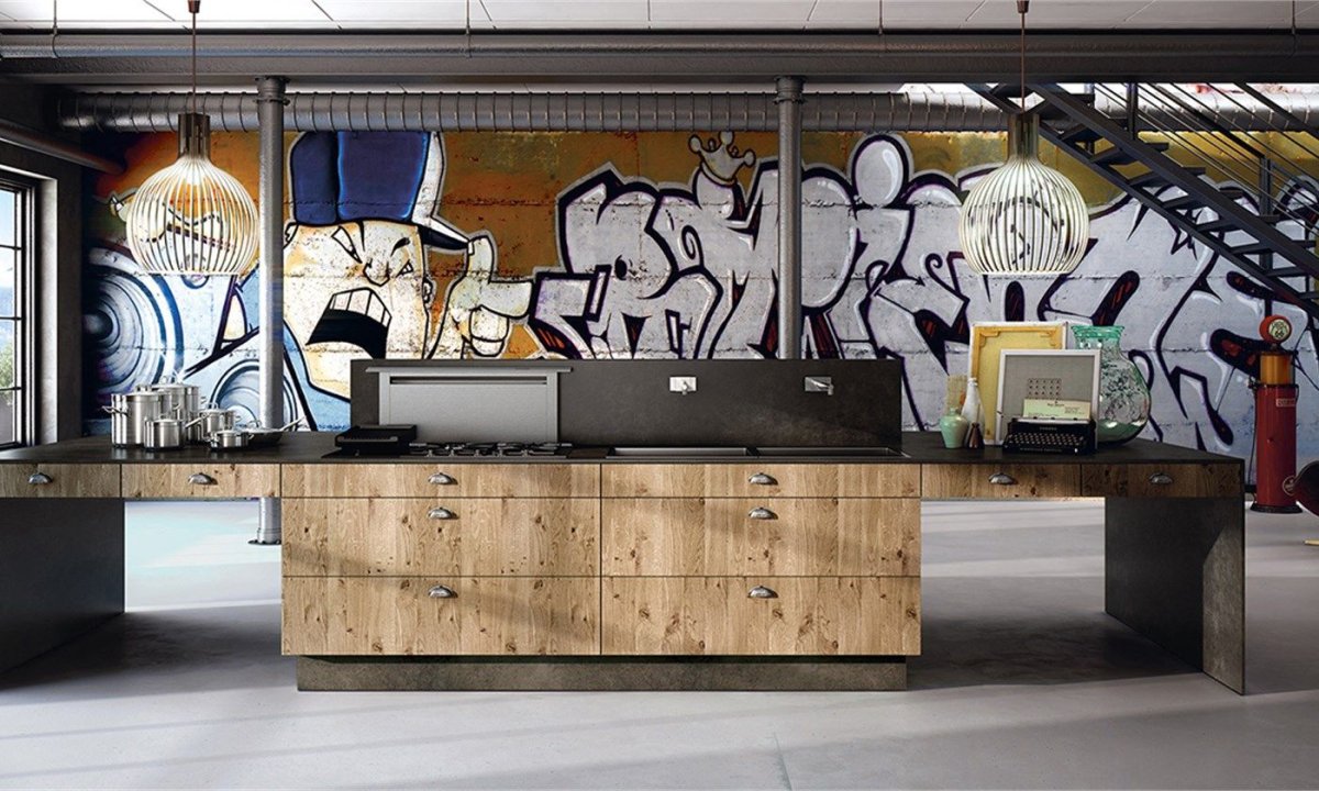 Роспись стен в стиле лофт