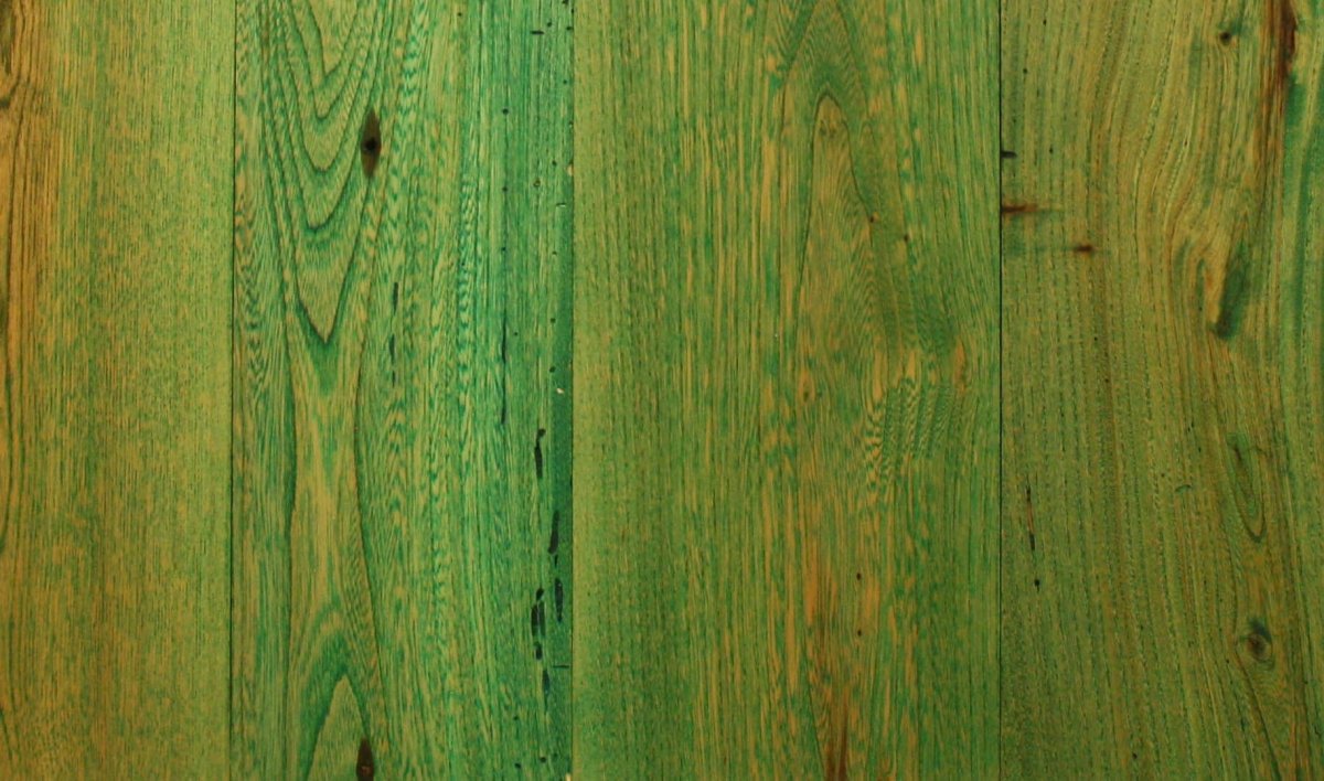 Зеленый крашеный пол