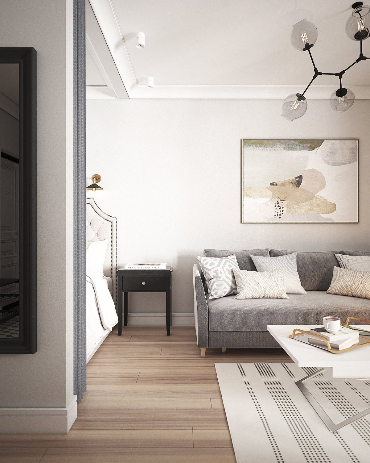 Гостиная 50 кв м