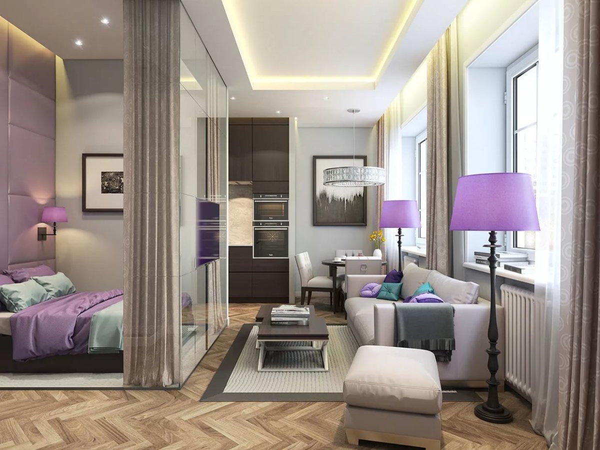 Проект квартиры однокомнатной 39 квадратов