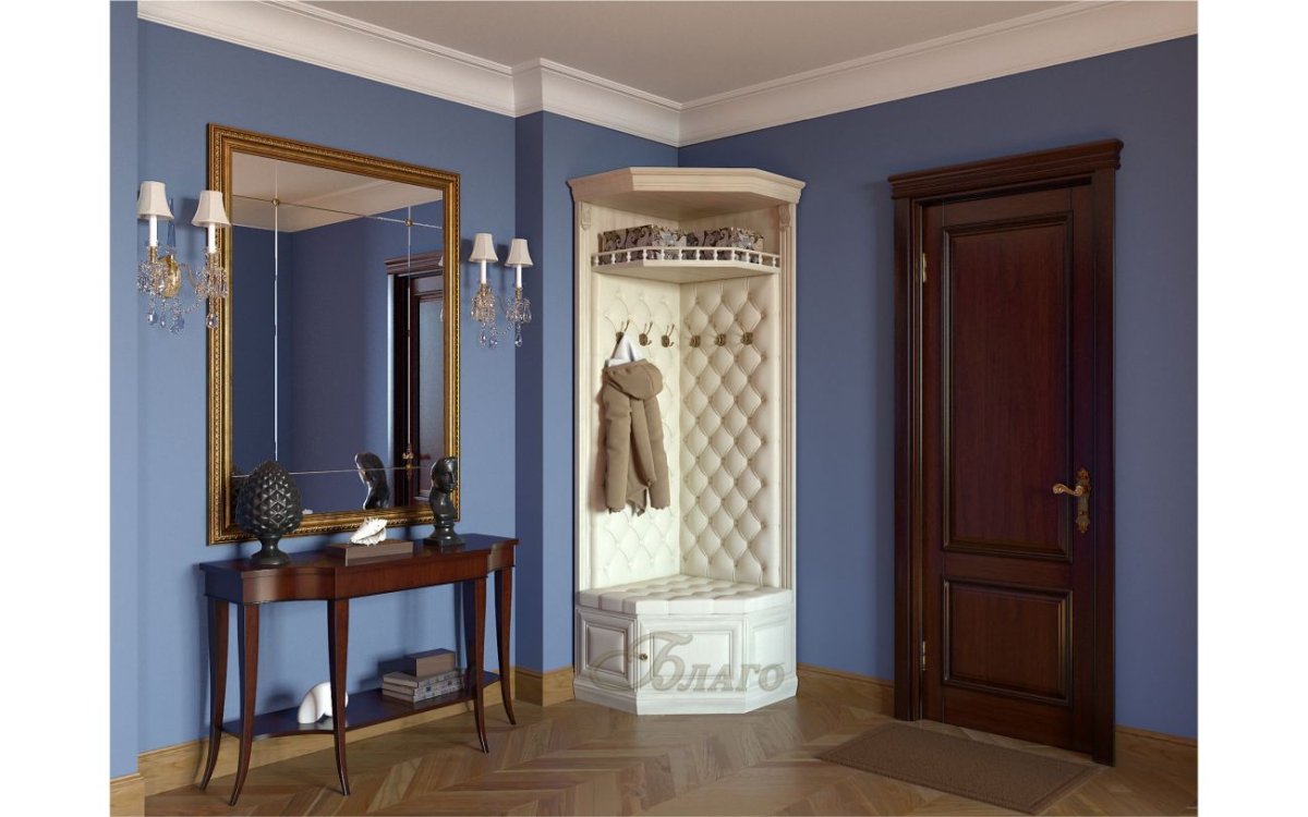 Угловой шкаф в прихожей в интерьере