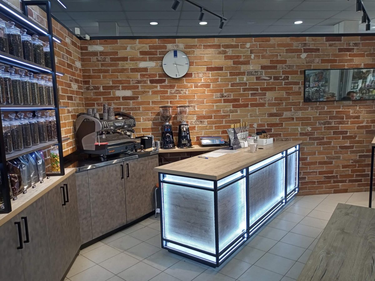 Барная стойка в стиле лофт для кухни