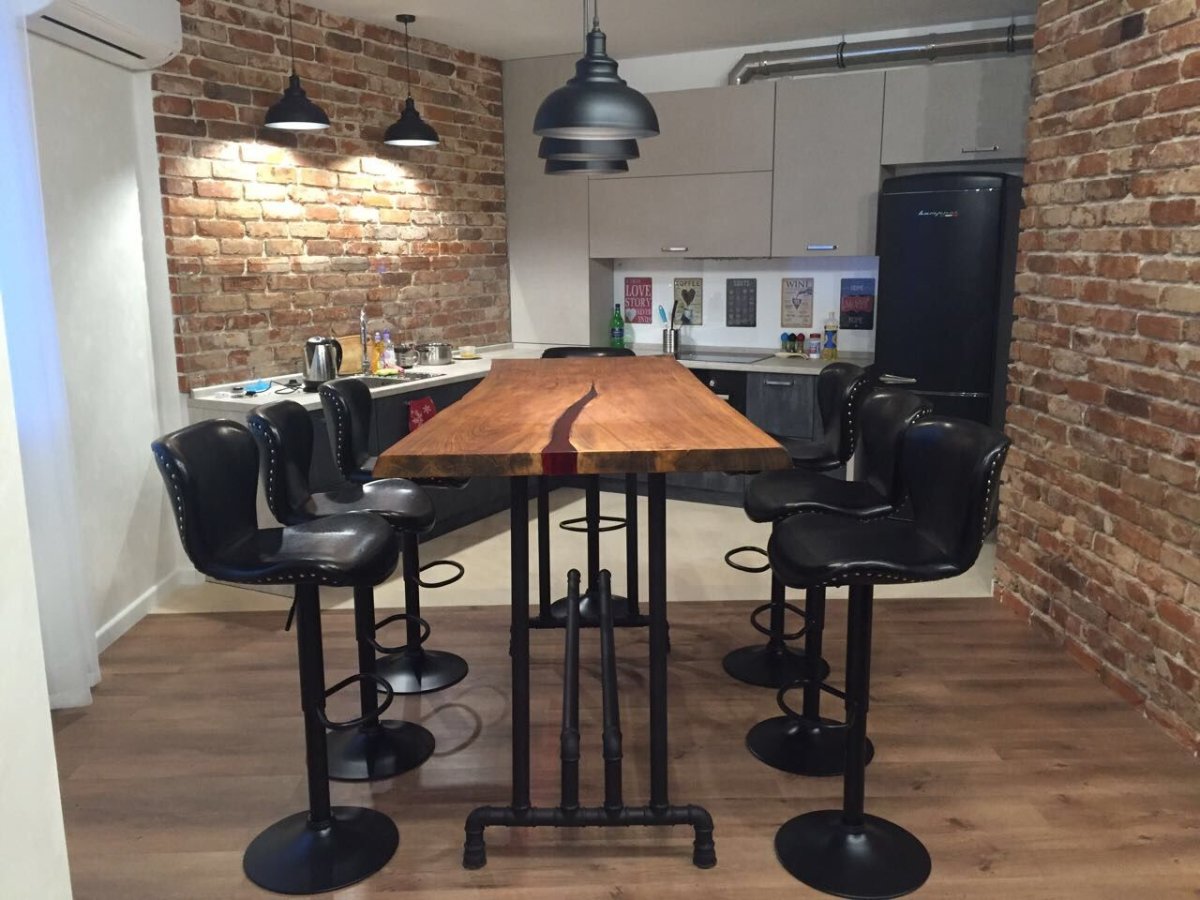 Кухня студия в стиле лофт