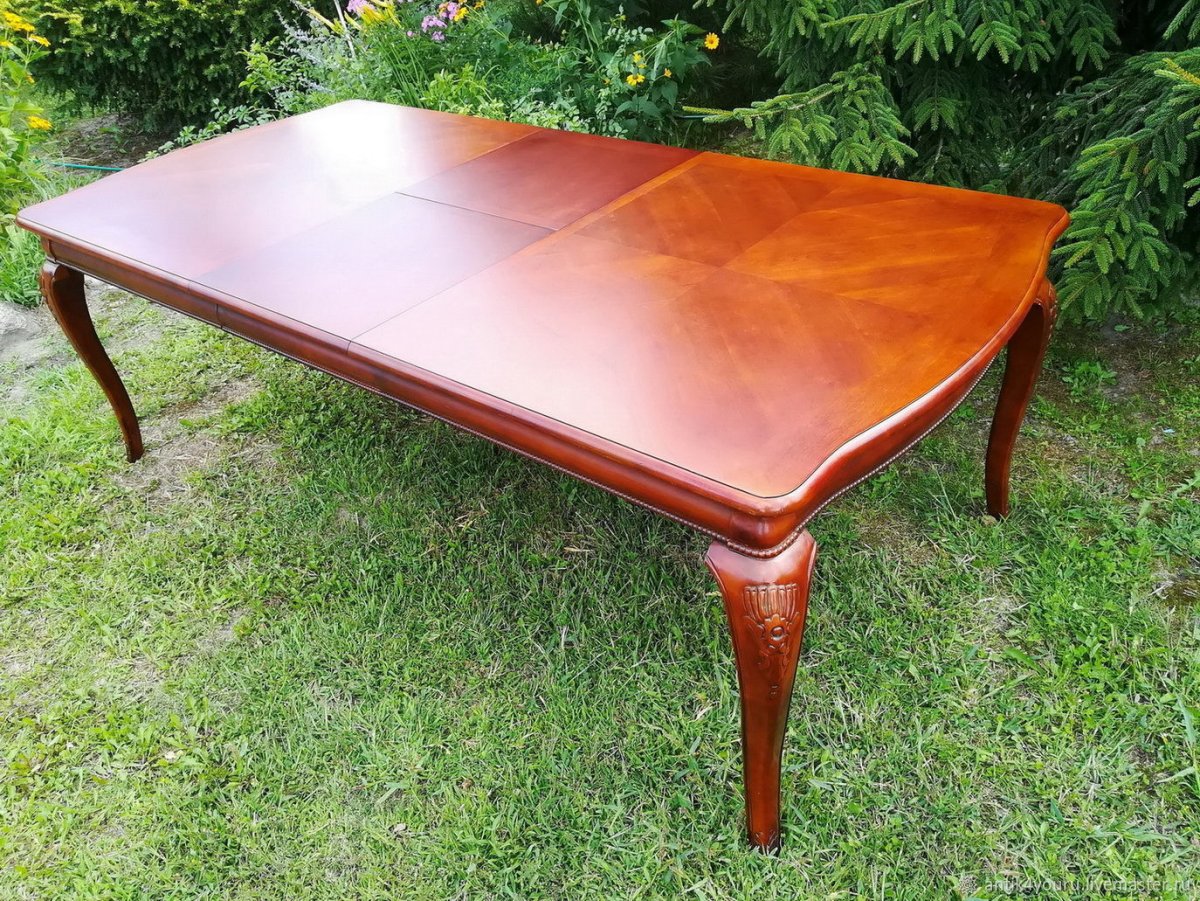 Деревянные столы и стулья