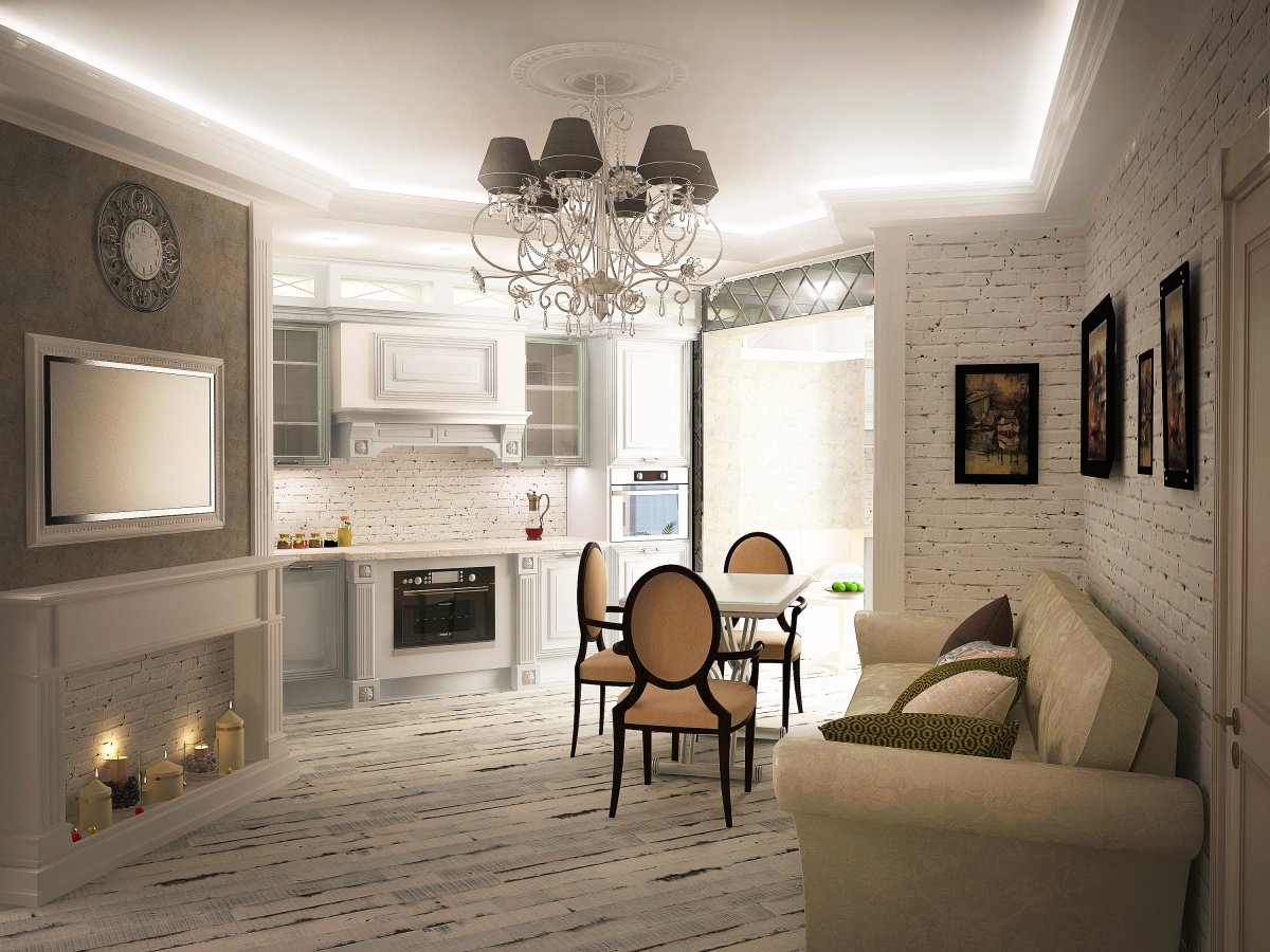 Лофт с элементами классики