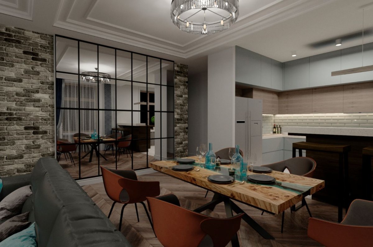 Лофт и классика интерьер студии