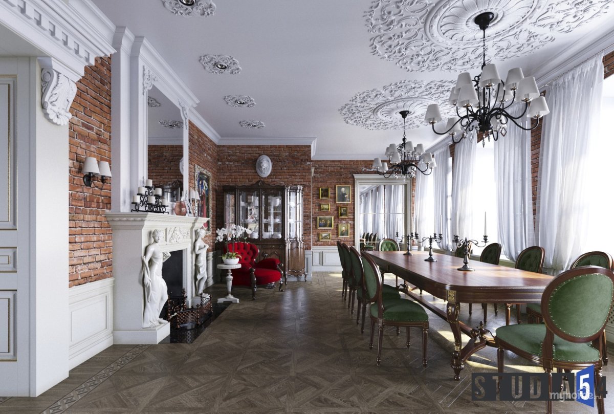 Гостиная с элементами лофт стиля