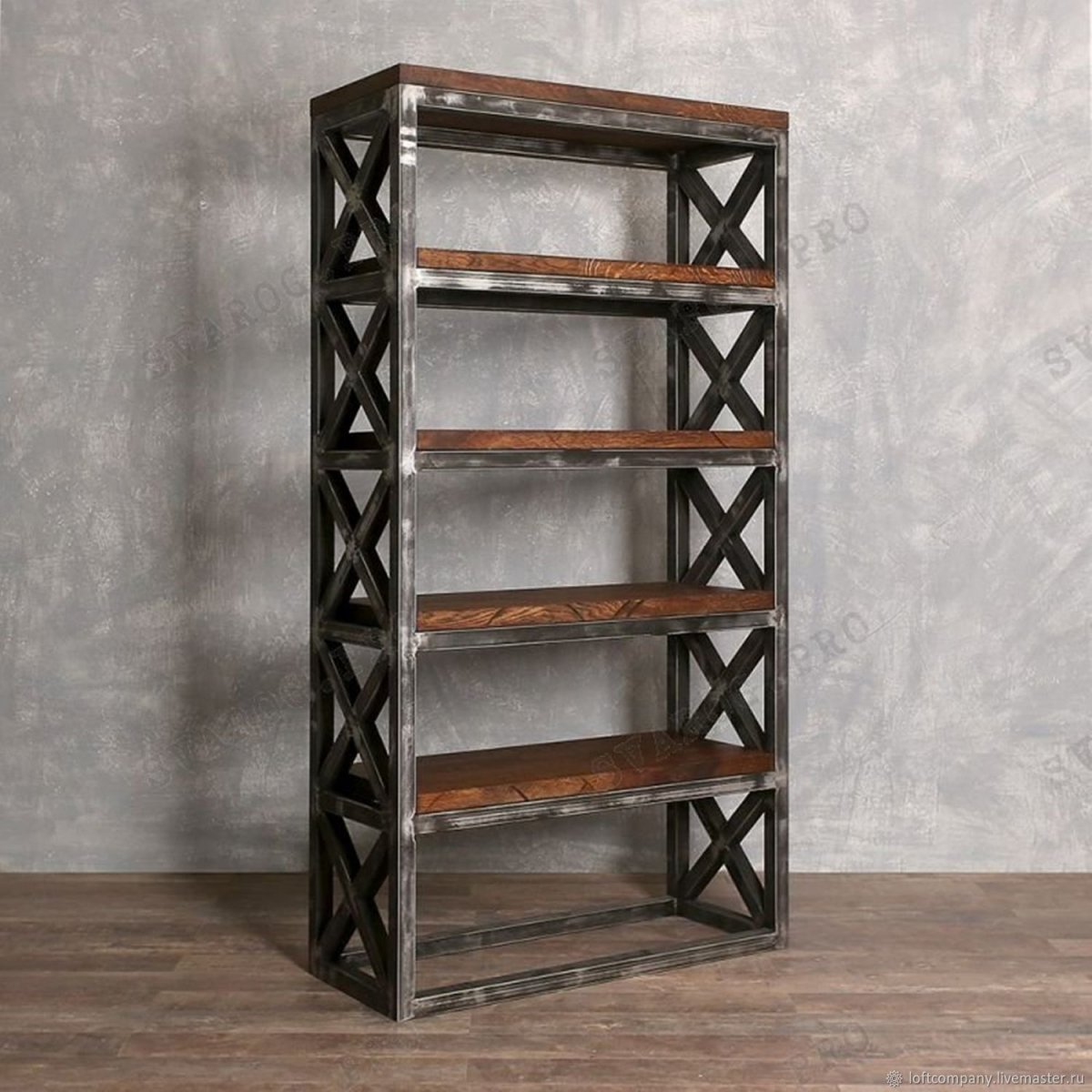 Угловая полка лофт