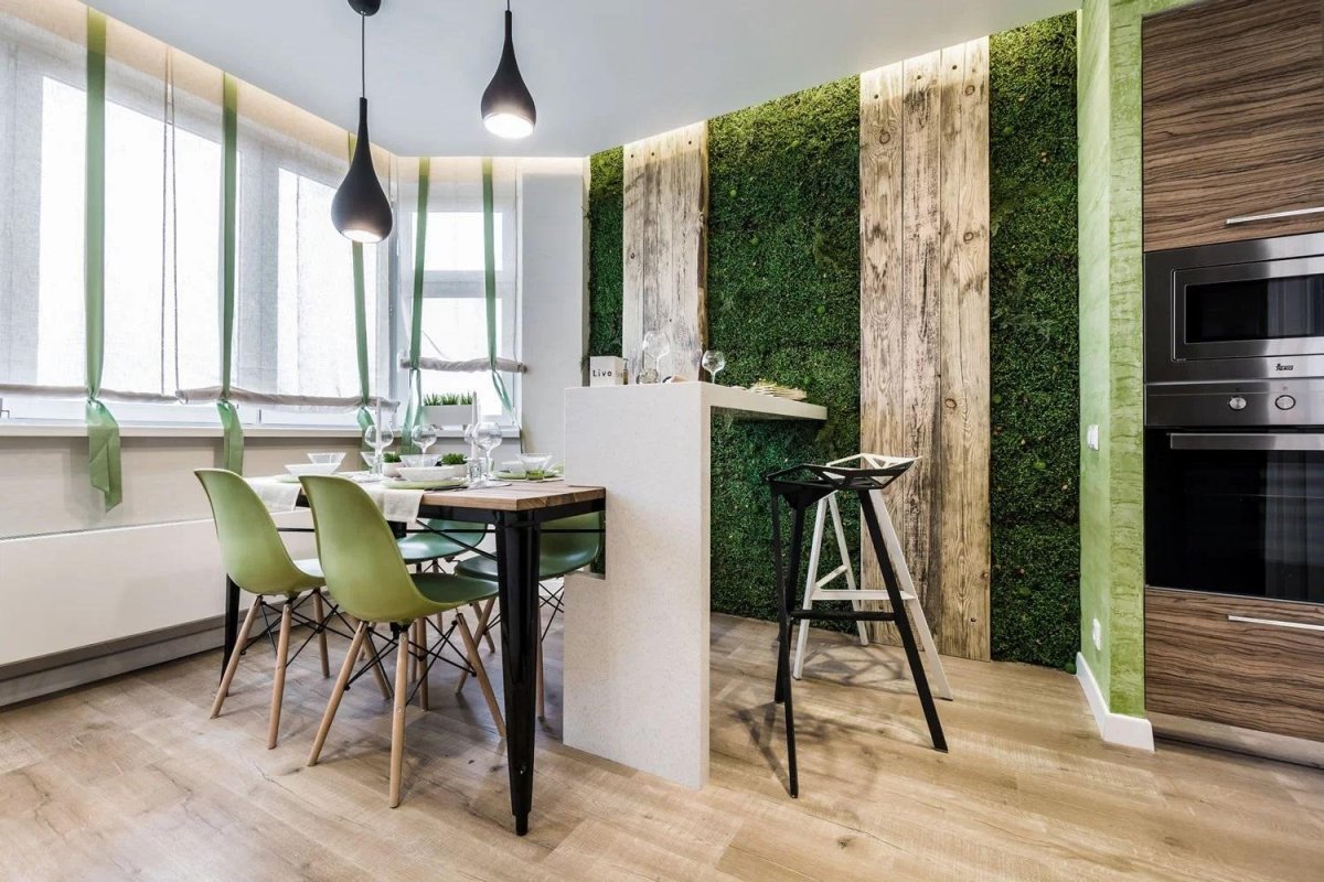 Кухня отделанная ламинатом