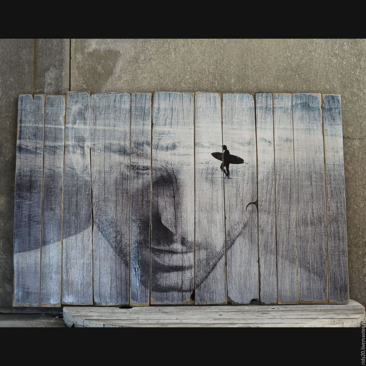 Картины на дереве в стиле лофт