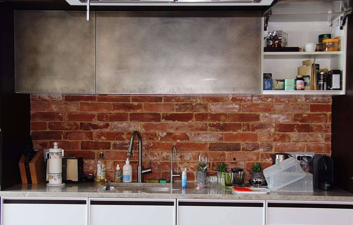 Кухонный фартук в стиле лофт