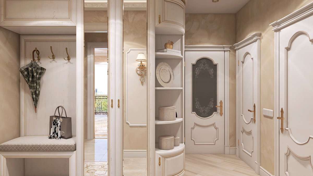 Прихожая в стиле классика
