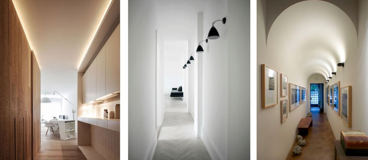 Трековый светильник на стене