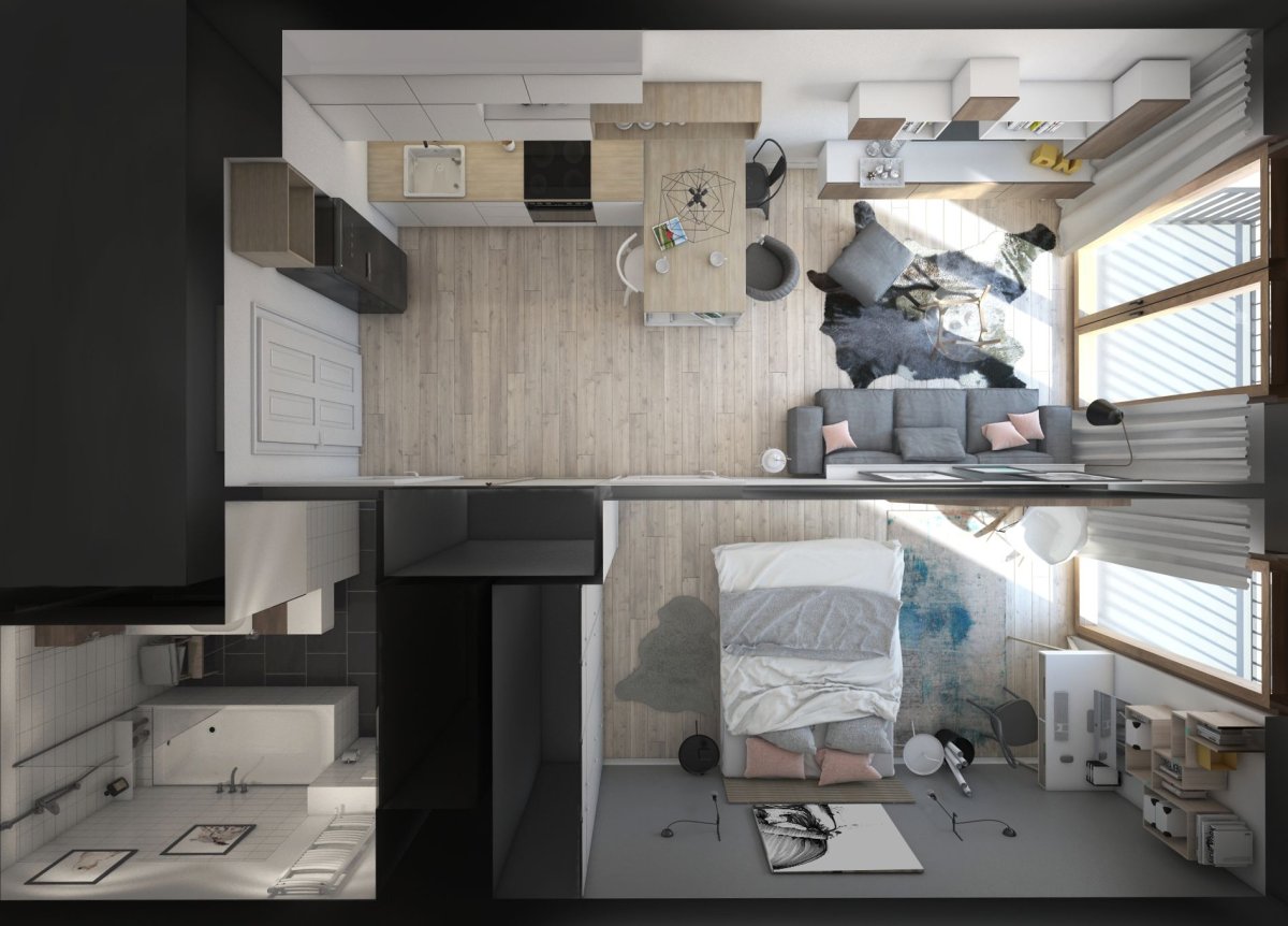 Маленькая японская квартира все комнаты