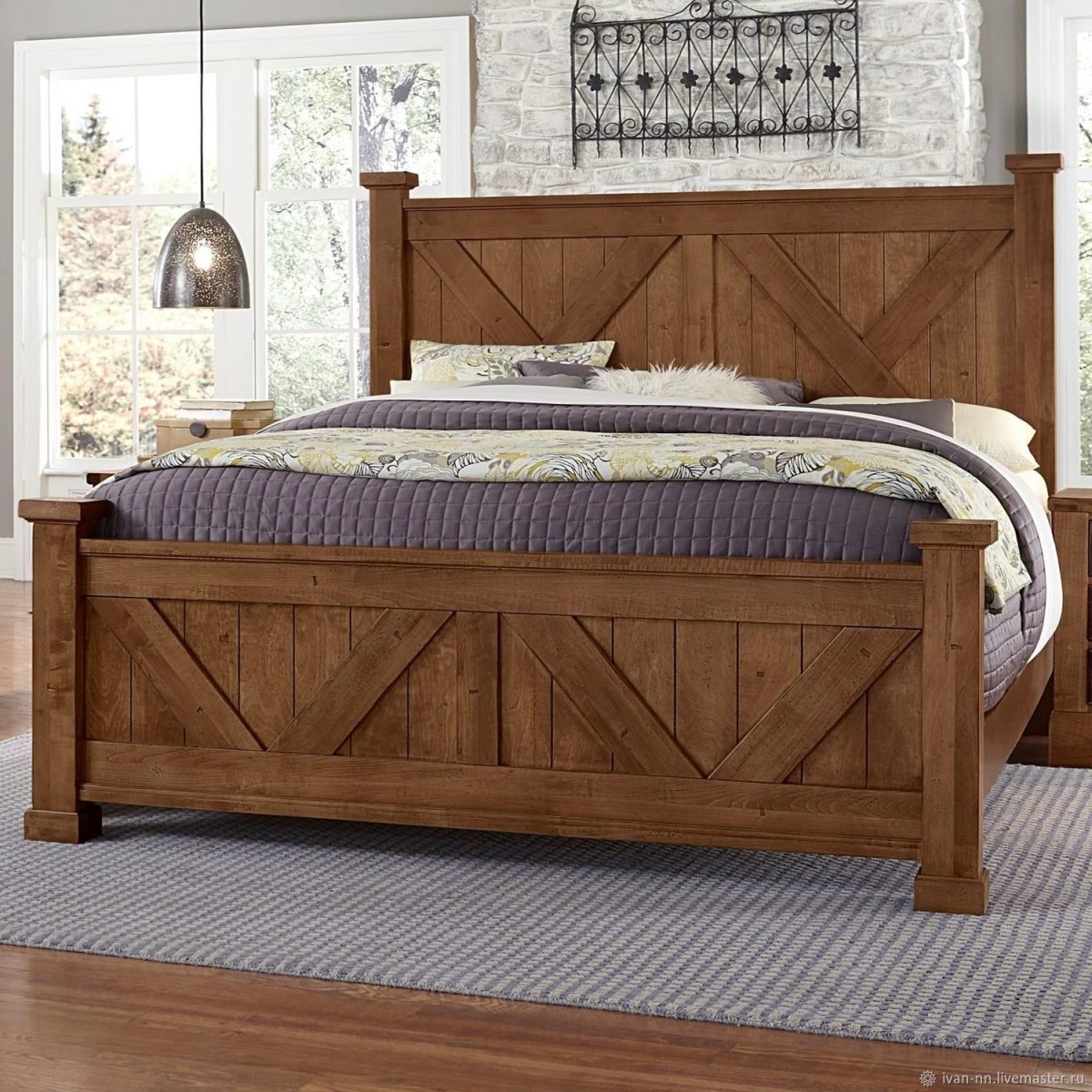 Дизайнерская деревянная кровать