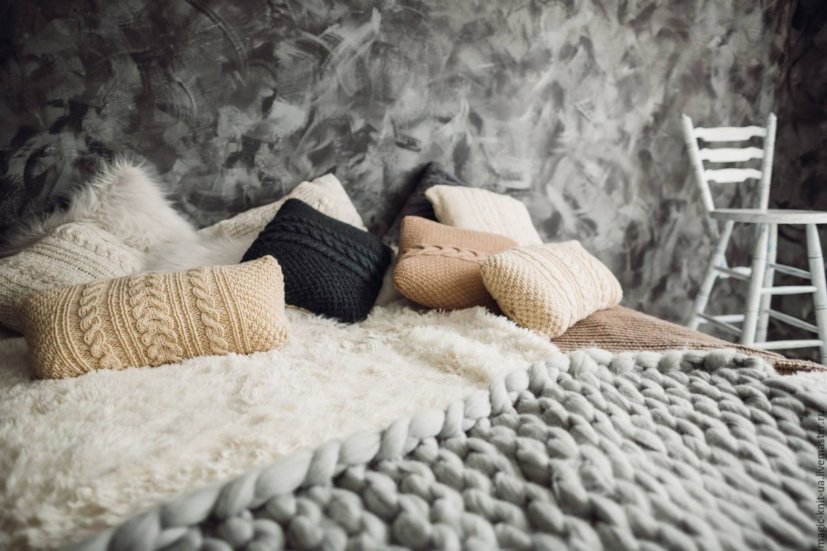 Вязаный текстиль в интерьере