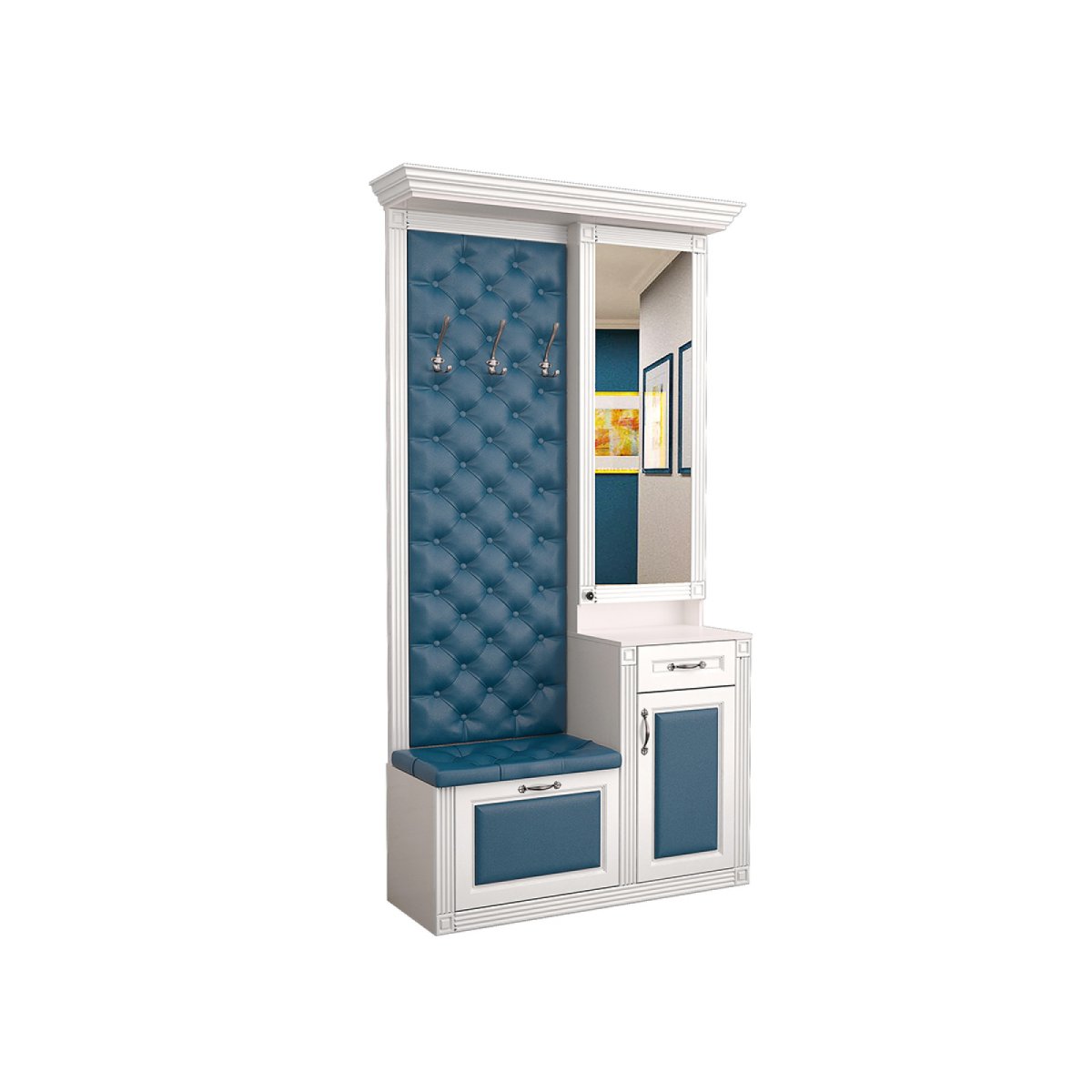 Прихожая Чарли индиго 8 Голд с золотой патиной