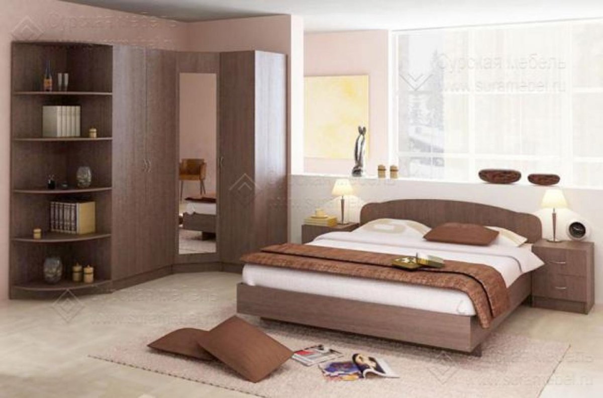 Спальный гарнитур со встроенной кроватью