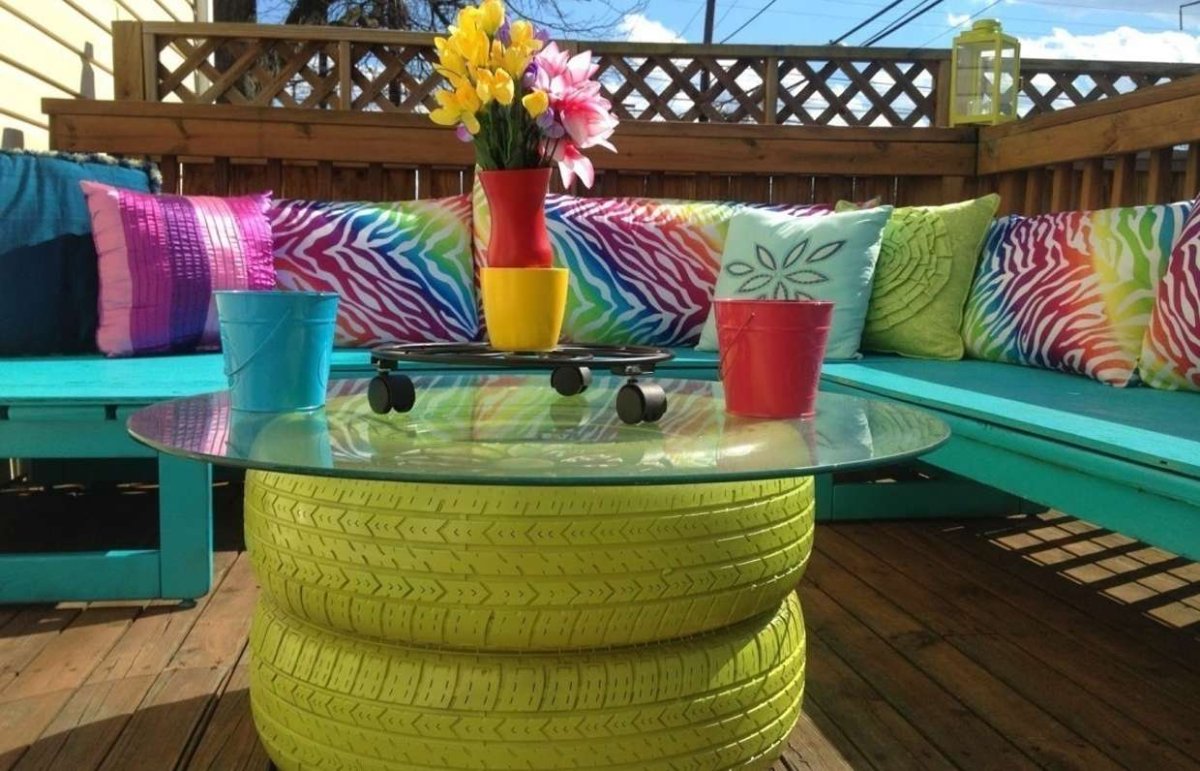 Мебель из шин