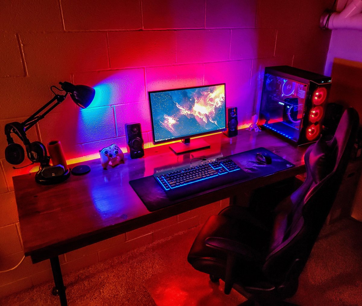 Геймерские комнаты с подсветкой