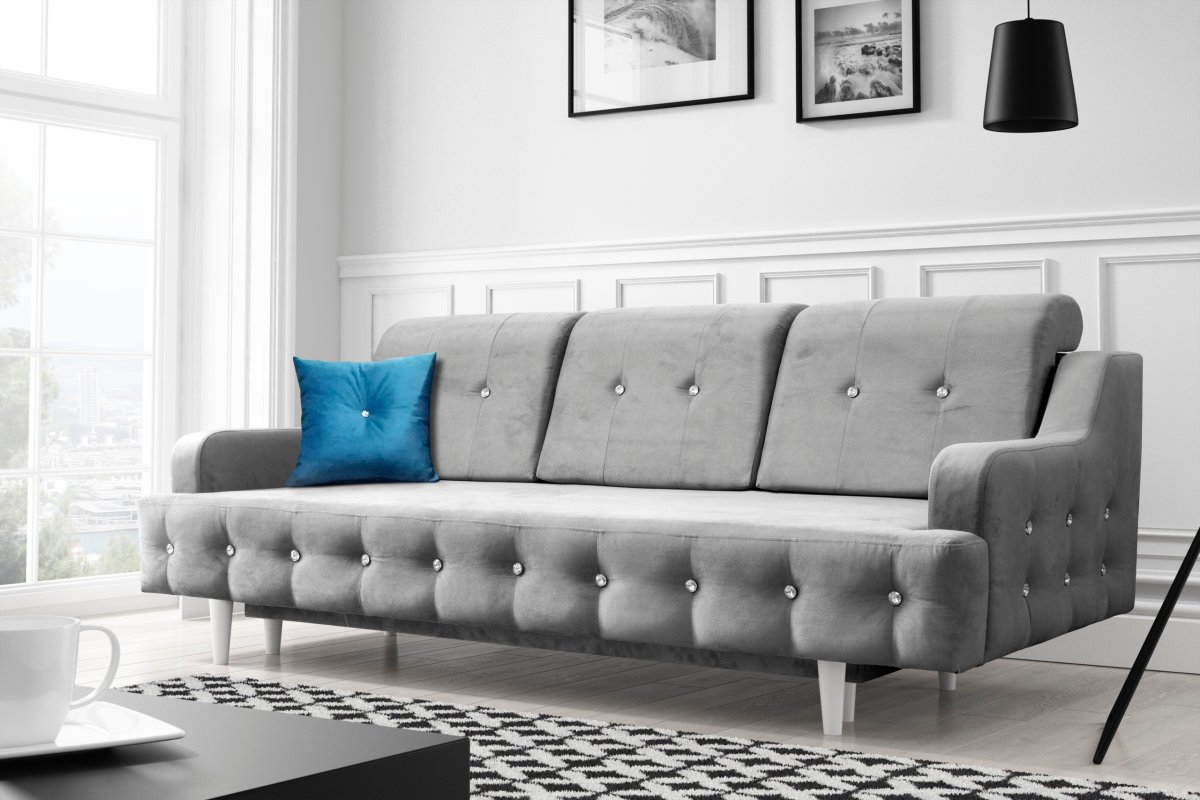 Стильный диван в горох