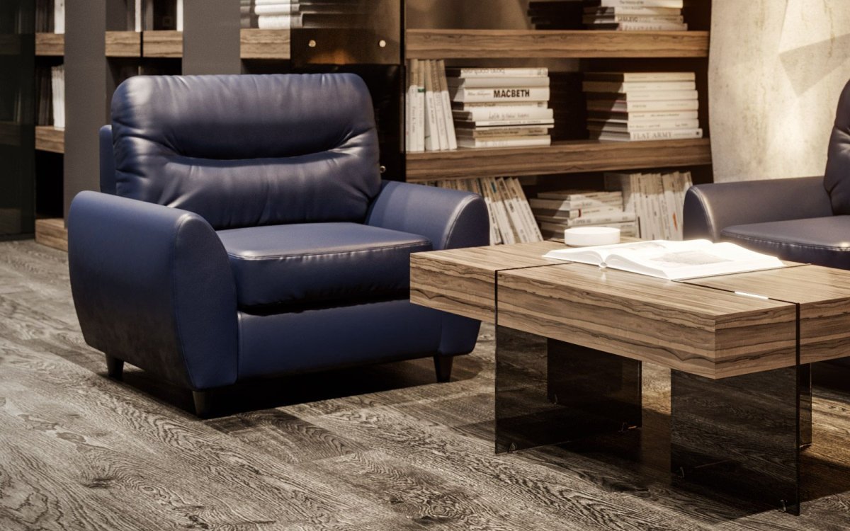 Кресло Наполи экокожа цвет черный Boom Midnight 800х900х800