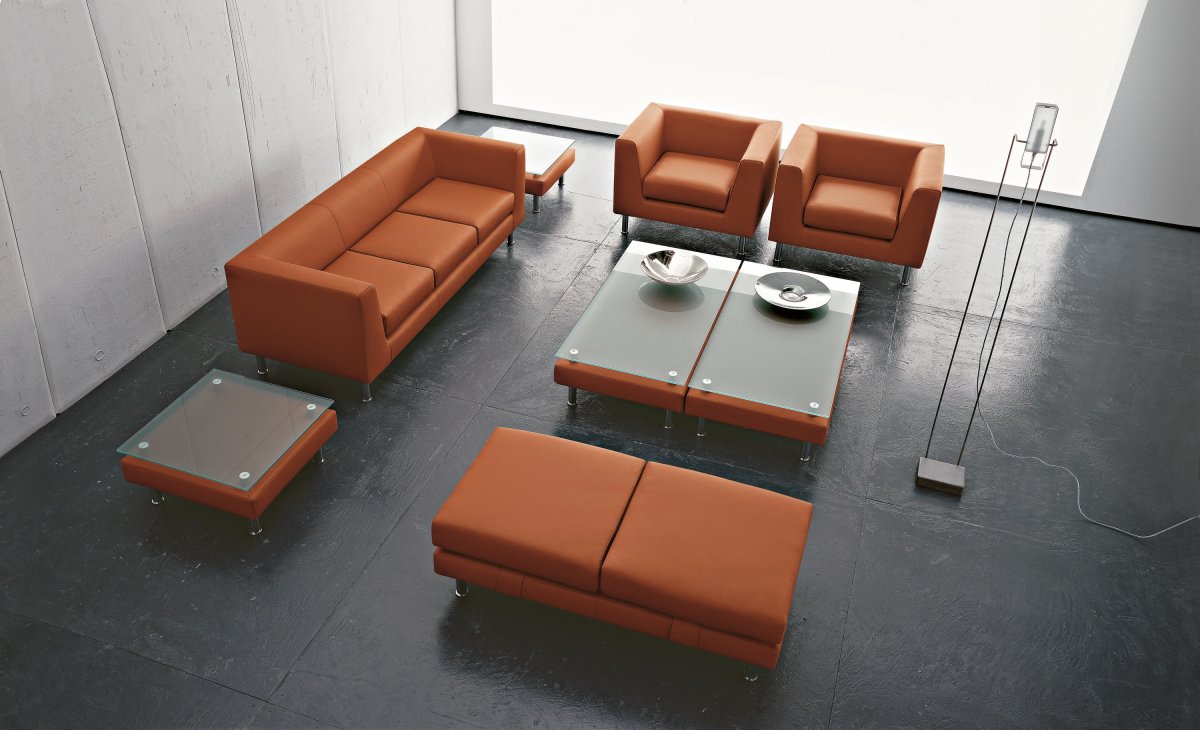 Диван 2хместный для офисов, габ: 1450х850х900мм Райт