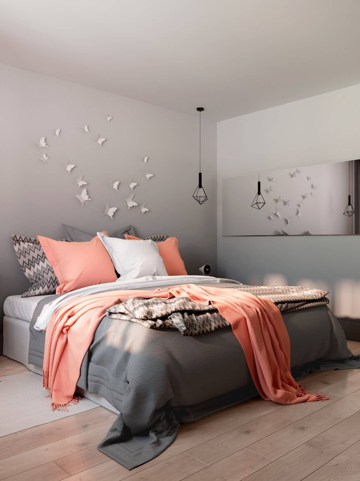 Спальня в серо оливковых тонах