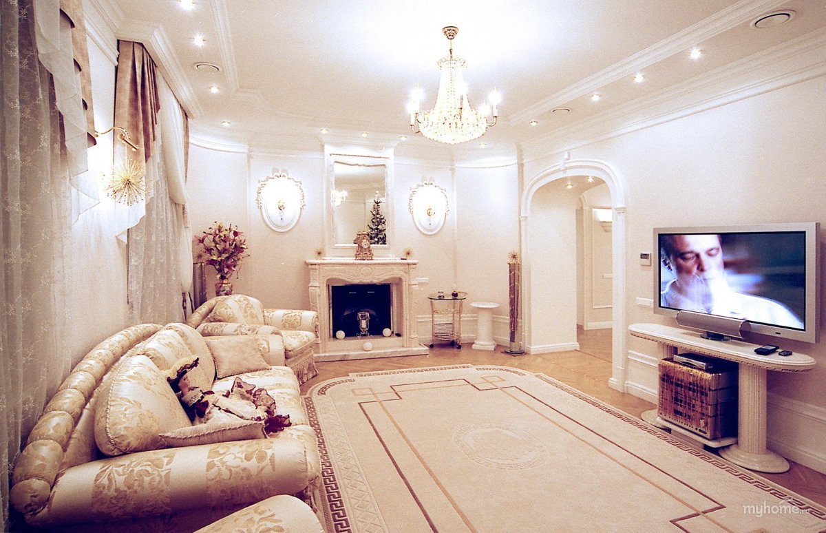 Освещение зала в классическом стиле