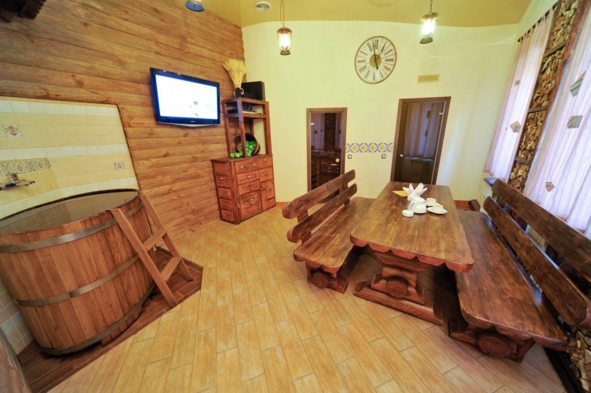 Отделка комнаты отдыха в бане