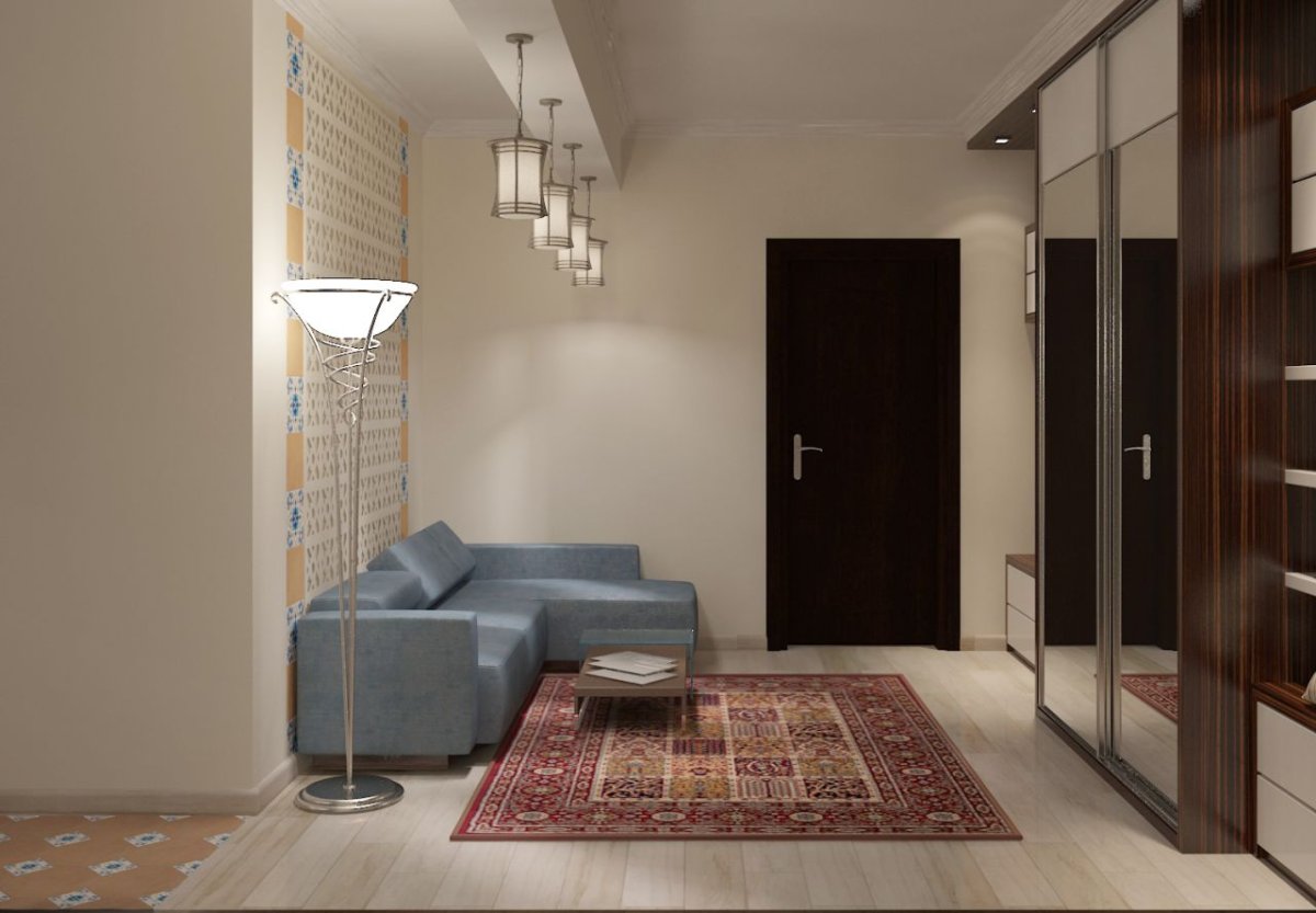 Перегородка прихожая гостиная