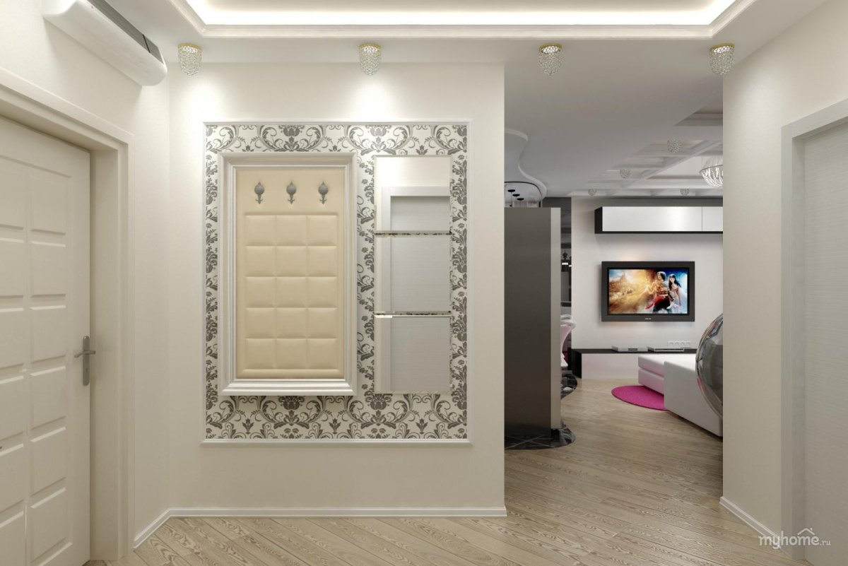 Приглушенные оттенки мебели в прихожей