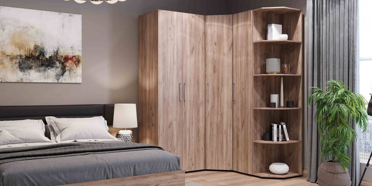 Спальня с мебелью цвета бук