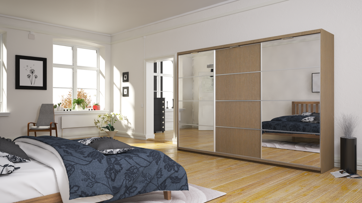 Шкаф-купе для гостиной в современном стиле