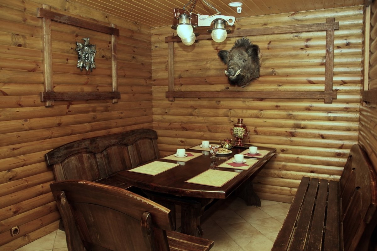 Отделка комнаты отдыха в бане