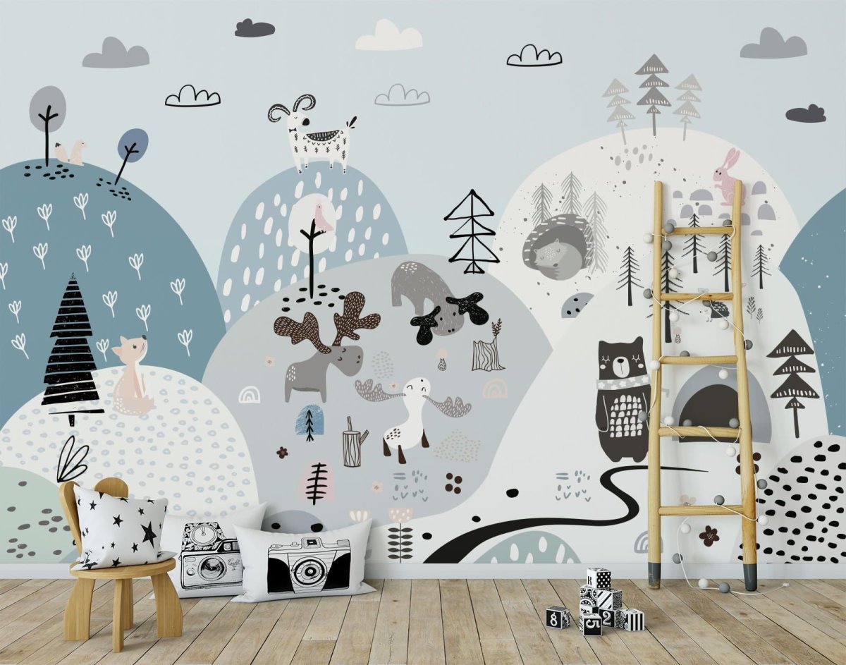 Декоративные узоры на стене