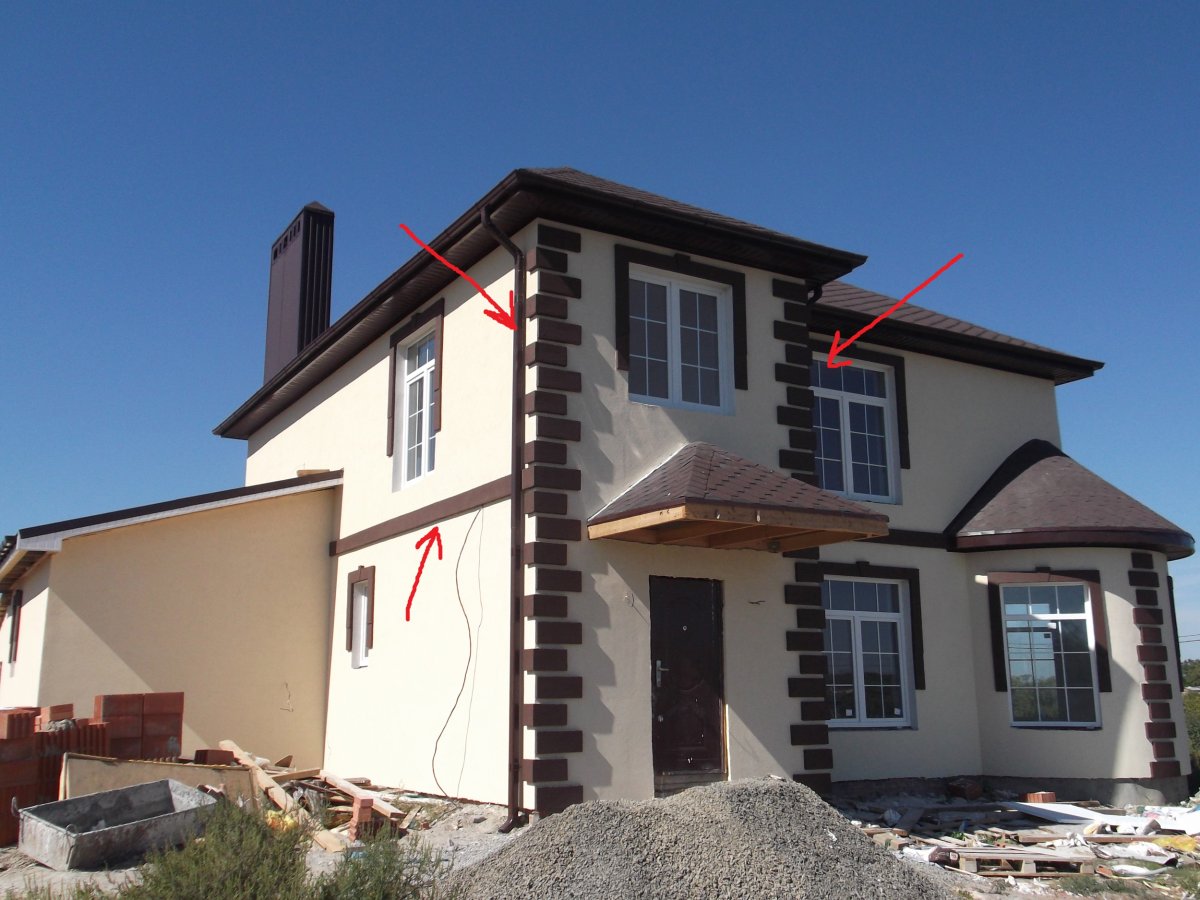 Отделка фасада короедо