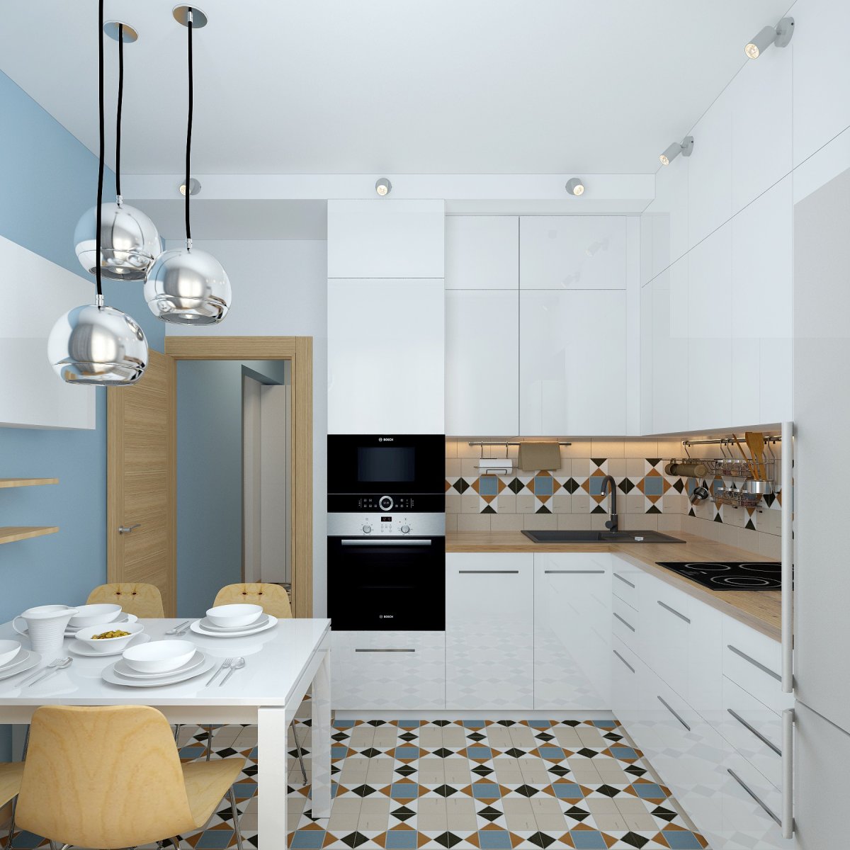 Необычная планировка кухни