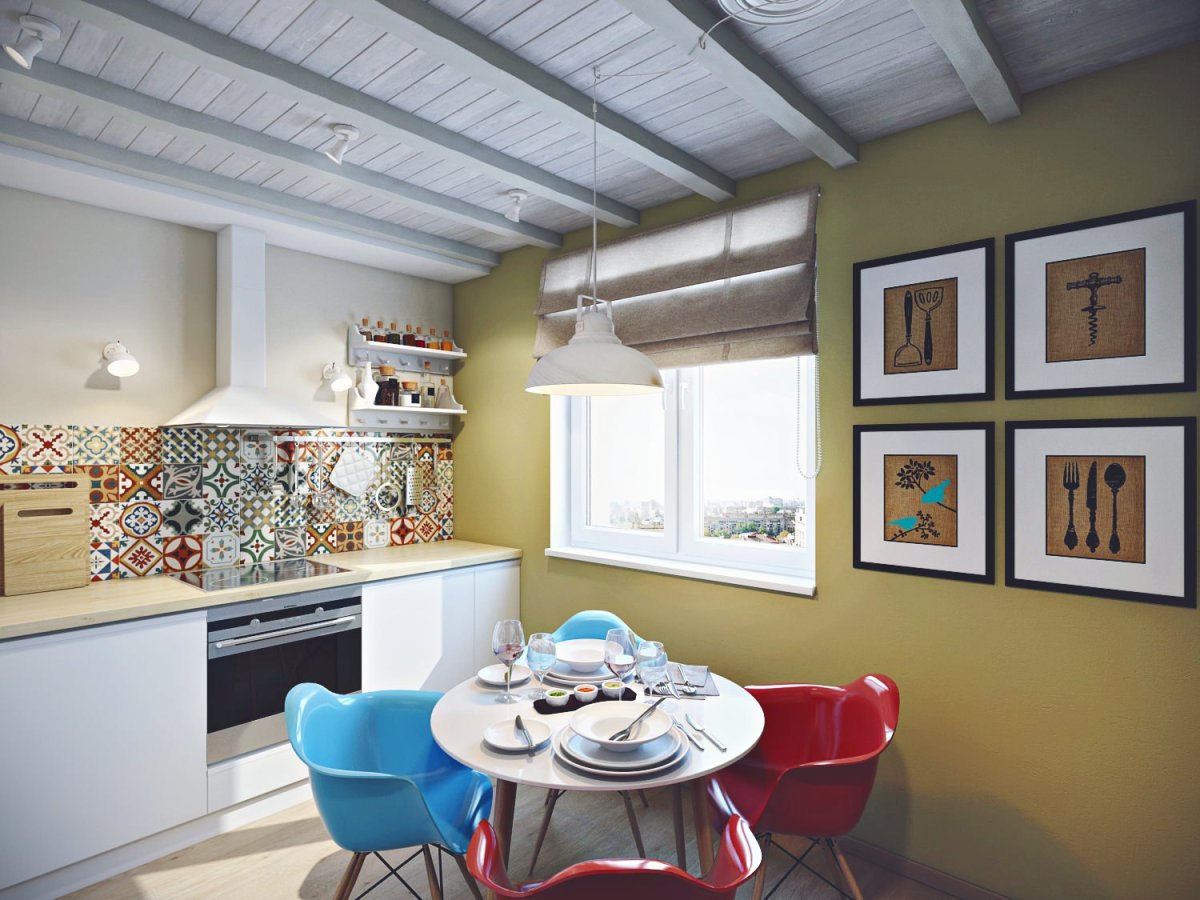 Кухня в стиле Прованс 6 кв м