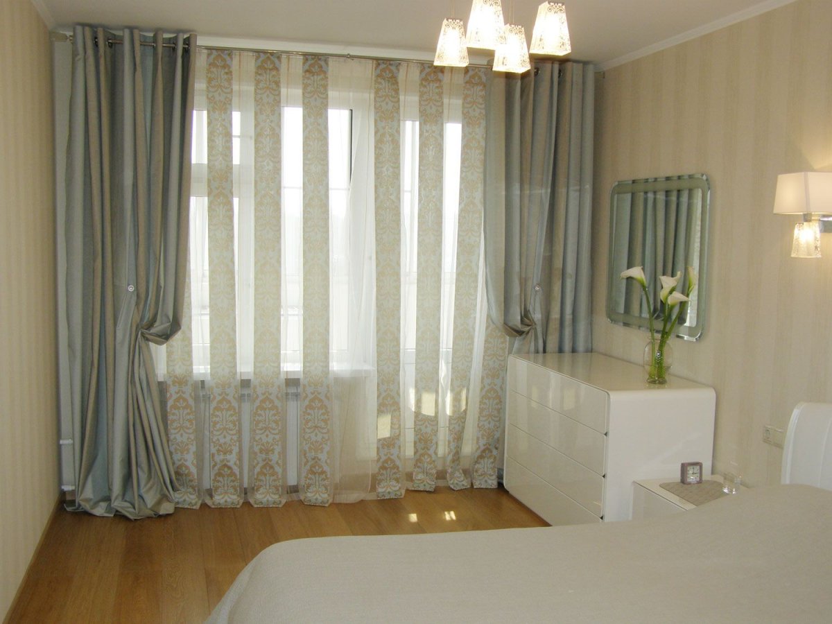 Тюль бежевая