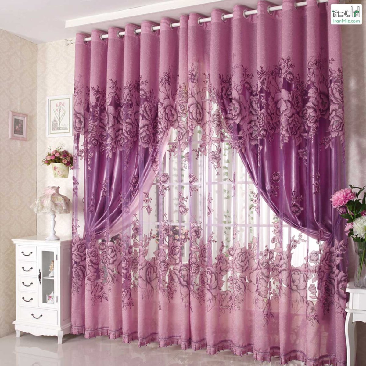 Тюль в интерьере гостиной