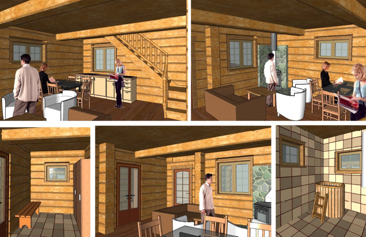 Баня с гостевой комнатой